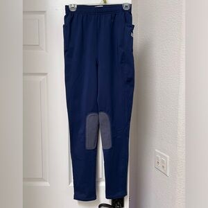 FitsT4 Sports Kids Fleece Lined Riding Breeches with knee patch and cell pocket